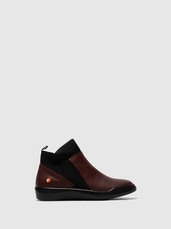 Slip-on Ankle Boots BLEI727SOF DK. RED W/BLACK NEOPRENE